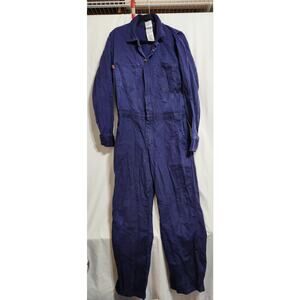 Saf-tech FR Coveralls Mens Medium 36x30 Blue Westex Indura Fire Resistance Zip